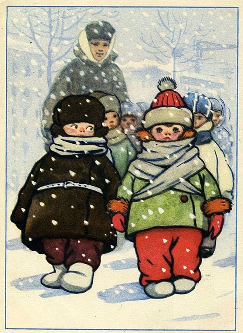 Советские дети зимой