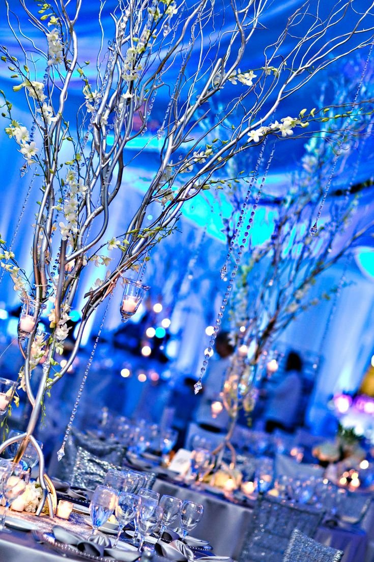 Зимняя свадьба декор стола