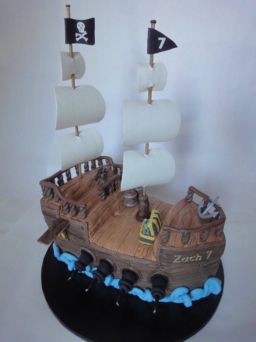 Пиратский корабль из мастики