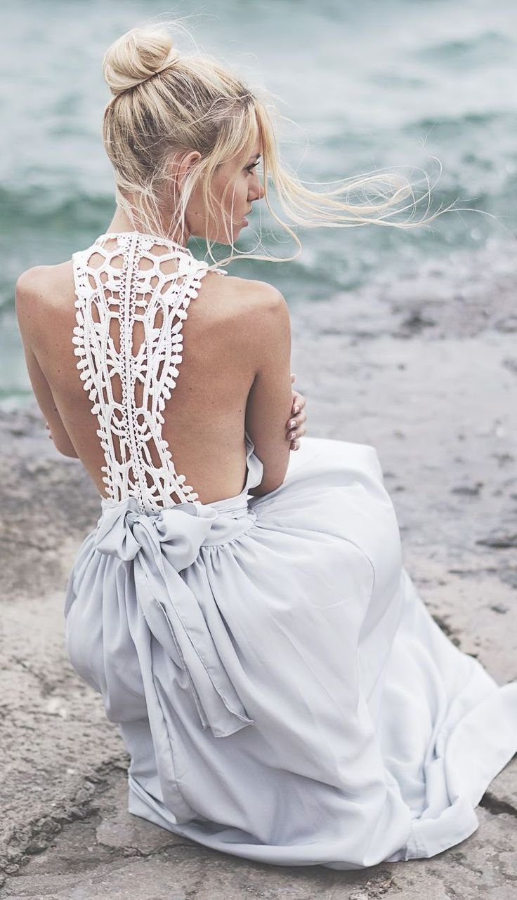 Пляжное свадебное платье бохо