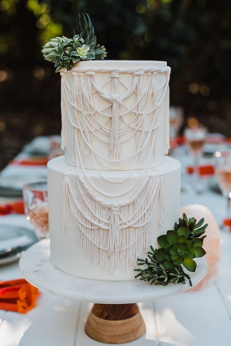 Свадебный торт в стиле бохо Шик