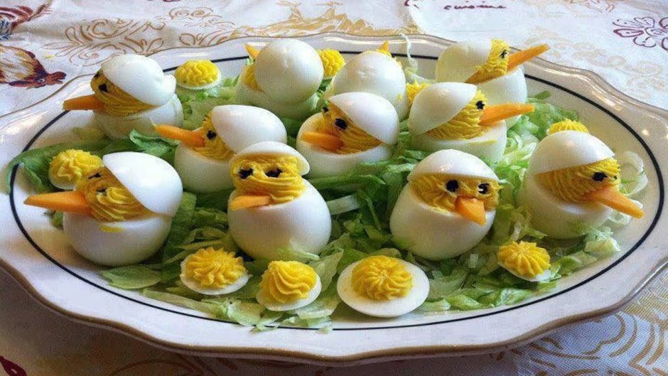 Украшение блюд на Пасху