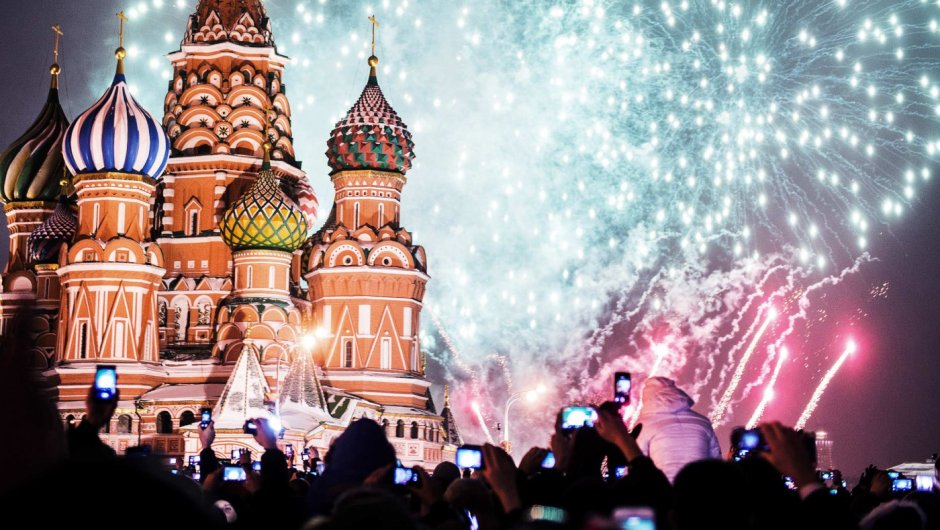 Новогодний салют в Москве