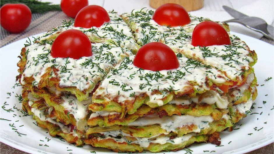 Кабачковый закусочный торт