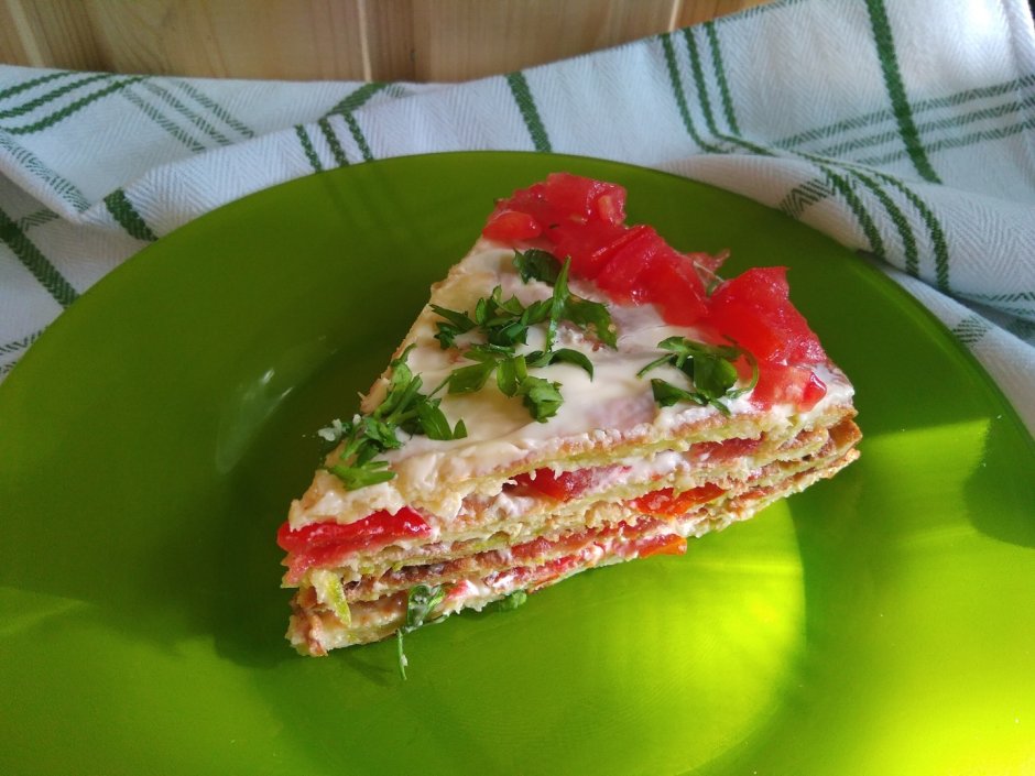 Кабачковый закусочный торт