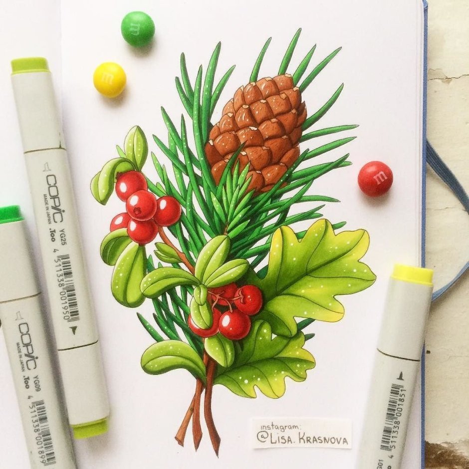 Скетчи маркерами Лиза Краснова
