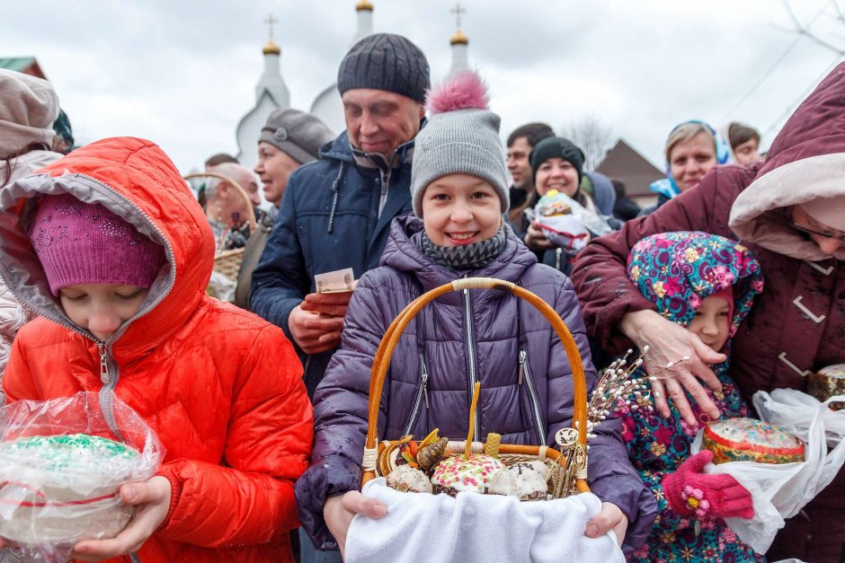 Освящение куличей дети