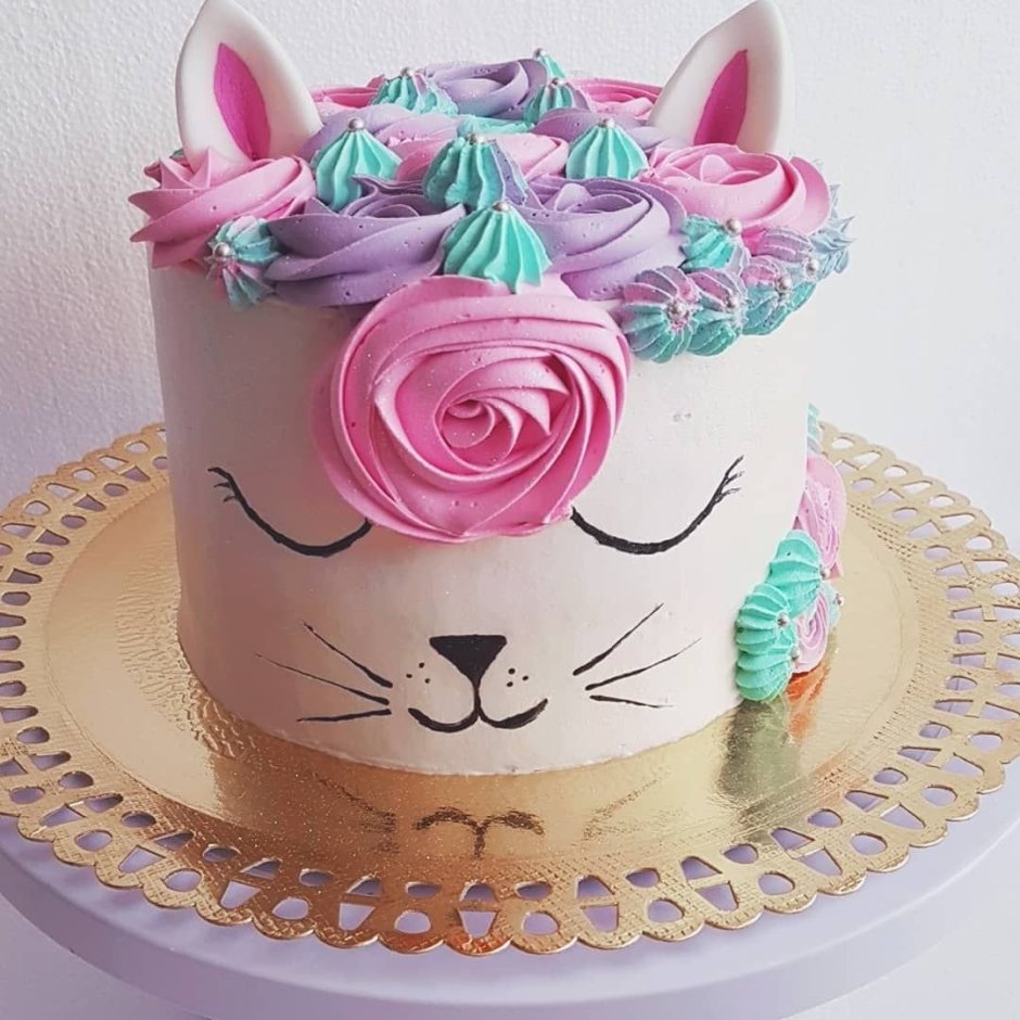 Торт с котом для девочки