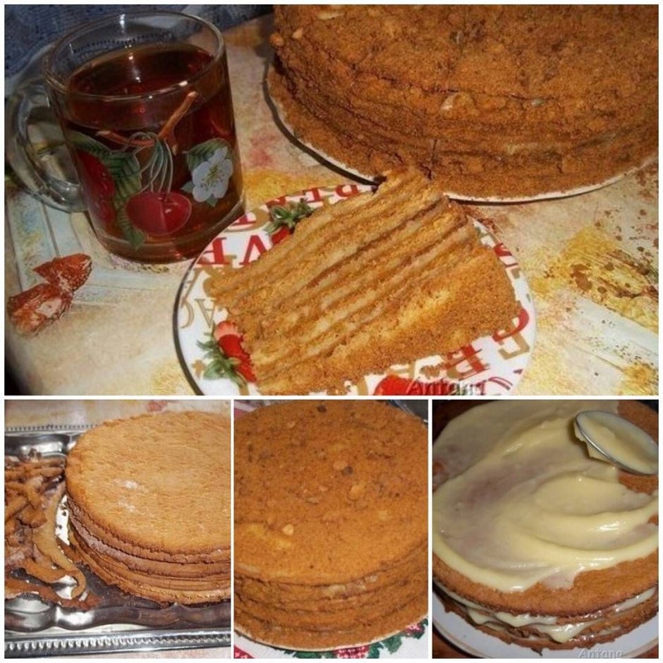 Заварной медовый торт