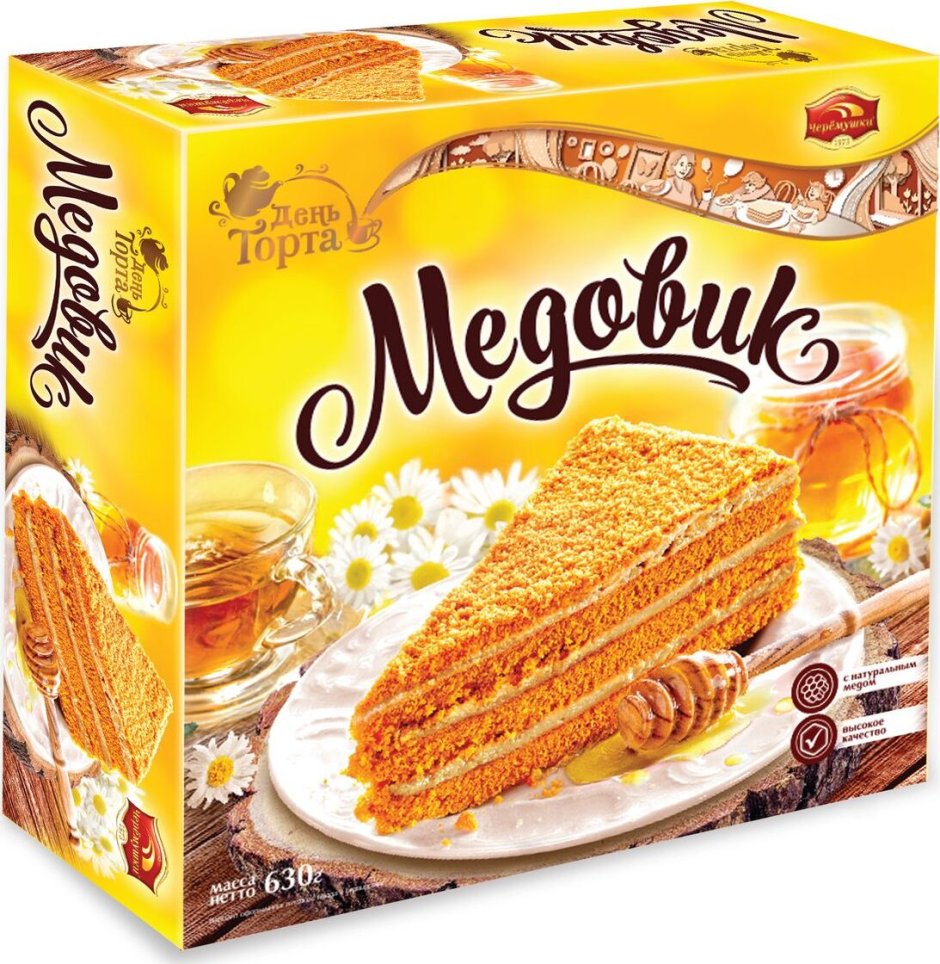 Торт "медовик" 630гр, Черемушки