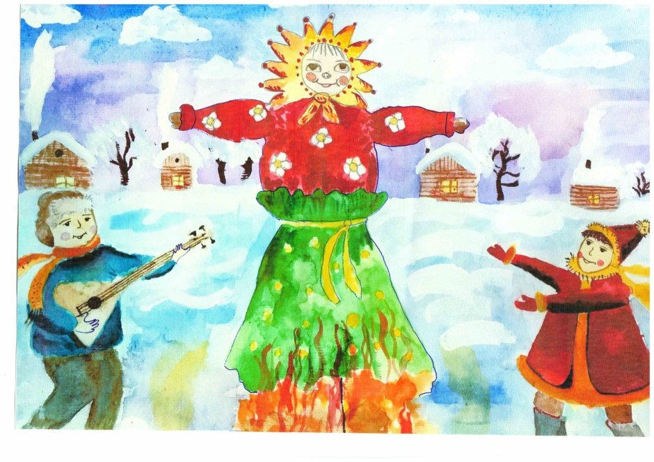 Блины рисунок карандашом