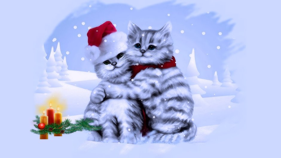 Новогодние котята