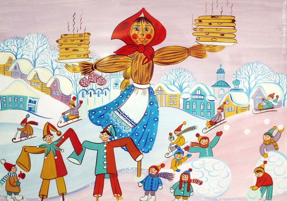 Масленица рисунок