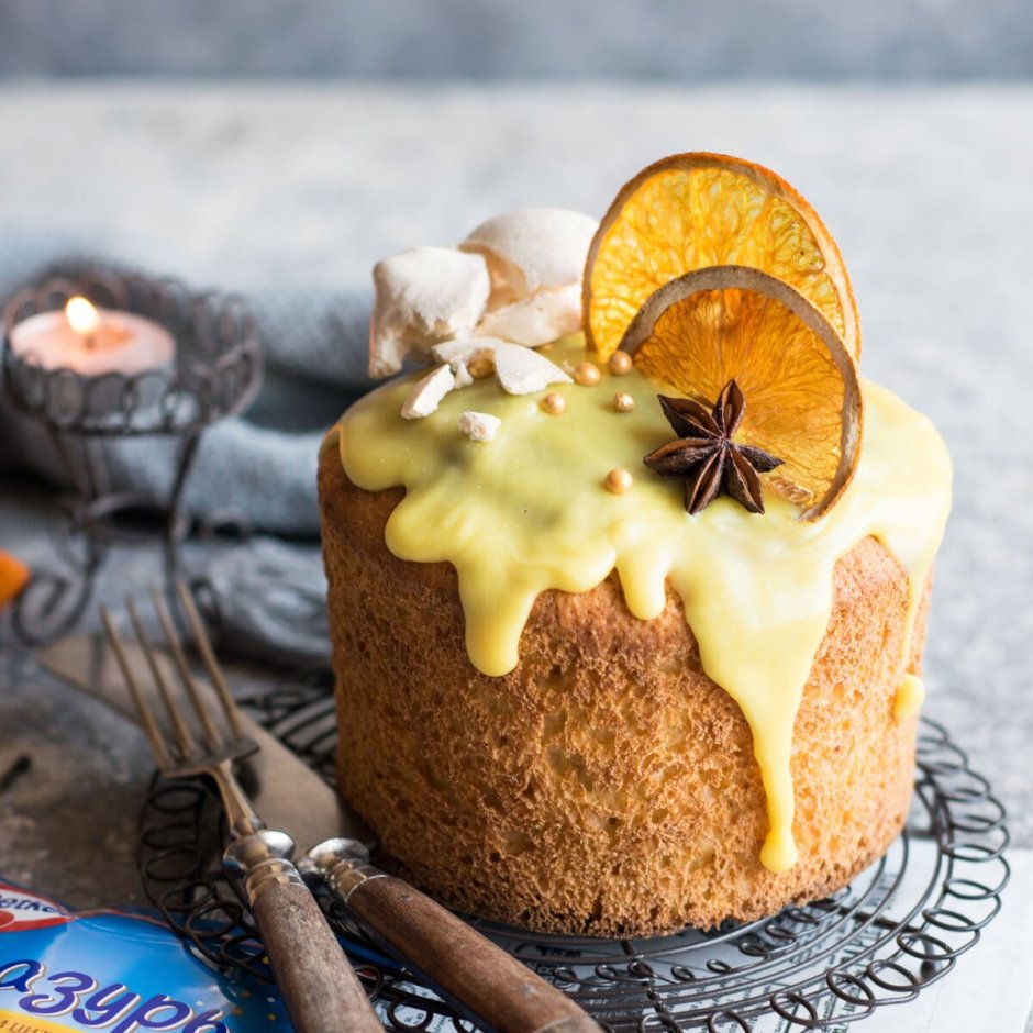 Кулич с апельсиновой цедрой