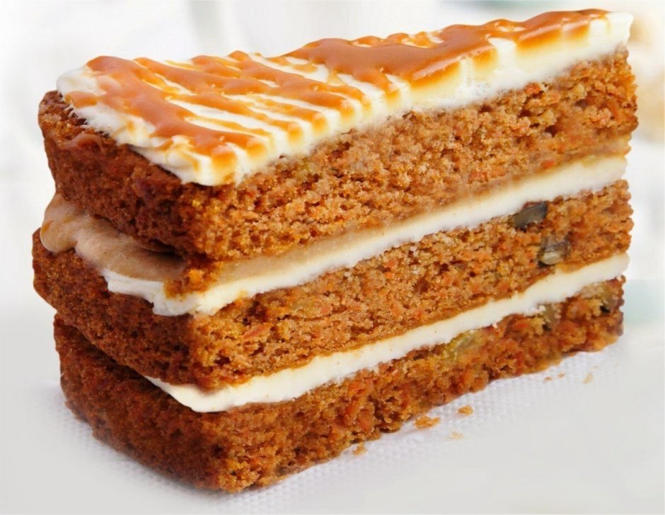 Морковный торт с апельсиновым конфи