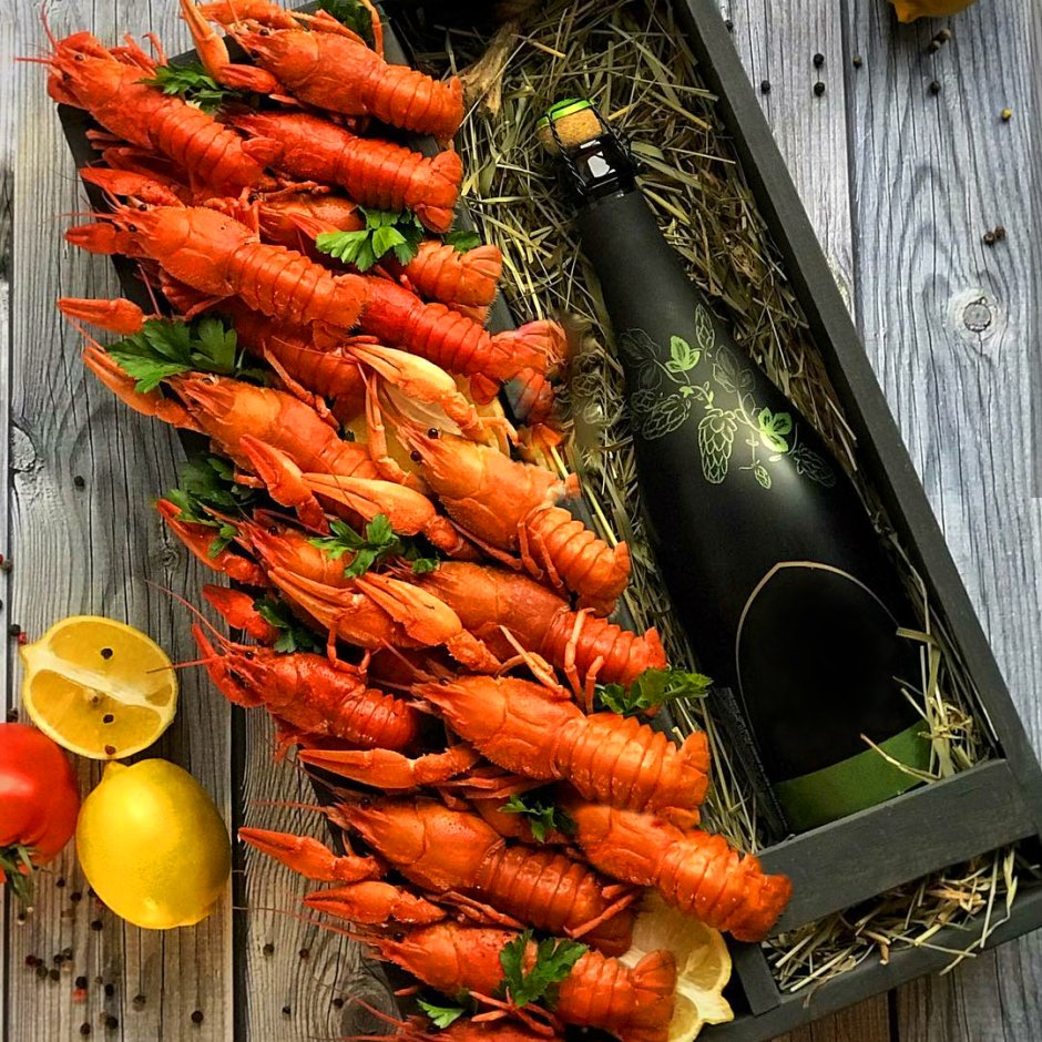 Мужской букет с морепродуктами