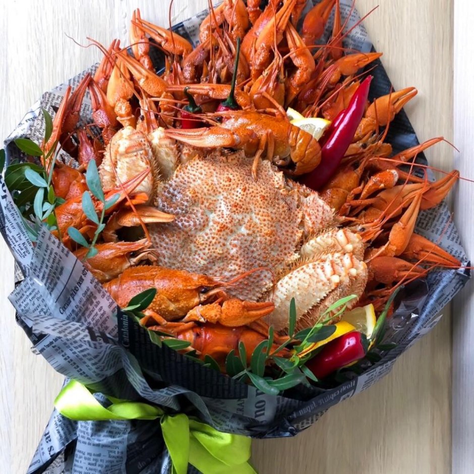 Мужской букет из морепродуктов