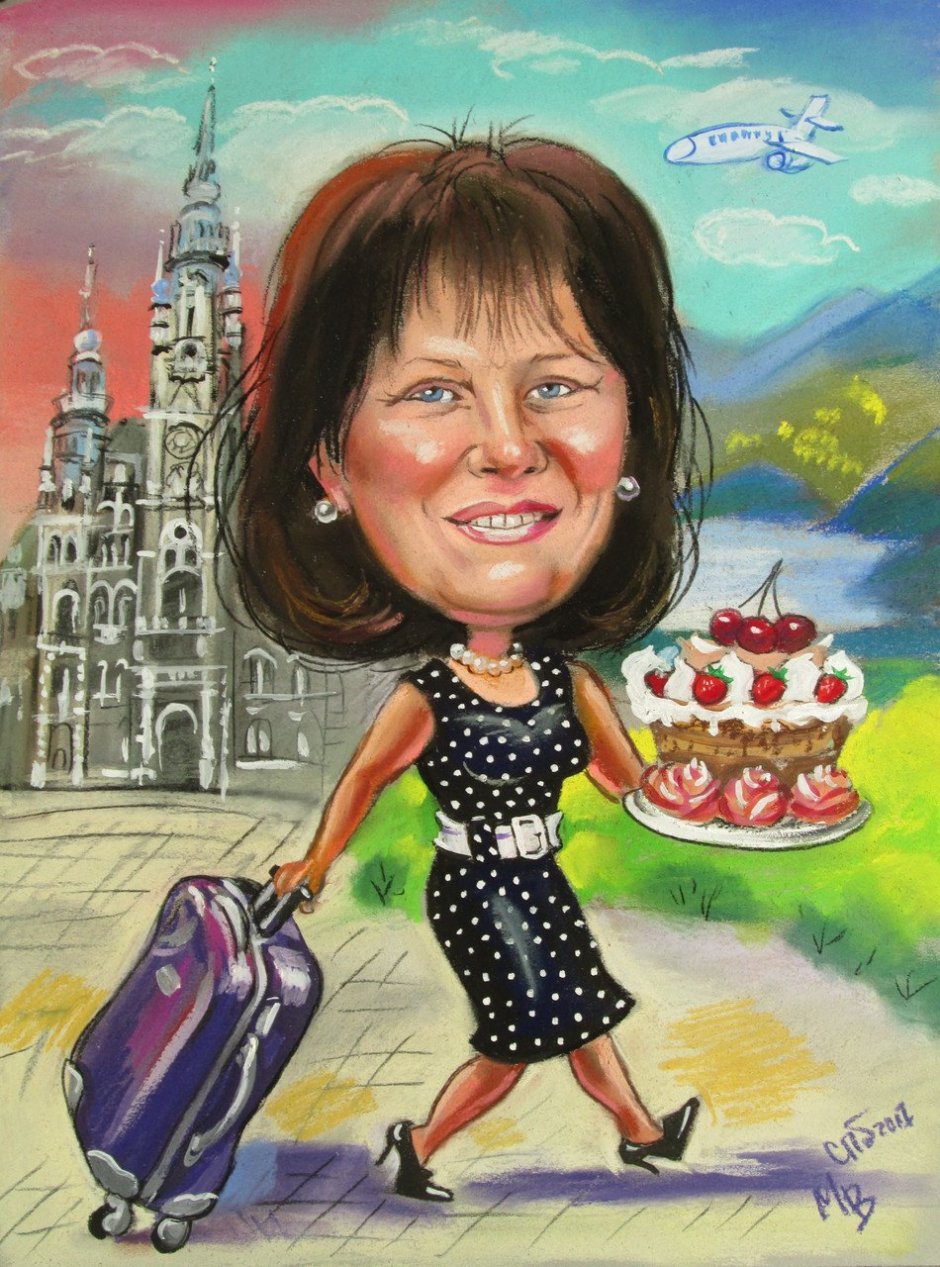 Шарж мотоциклист