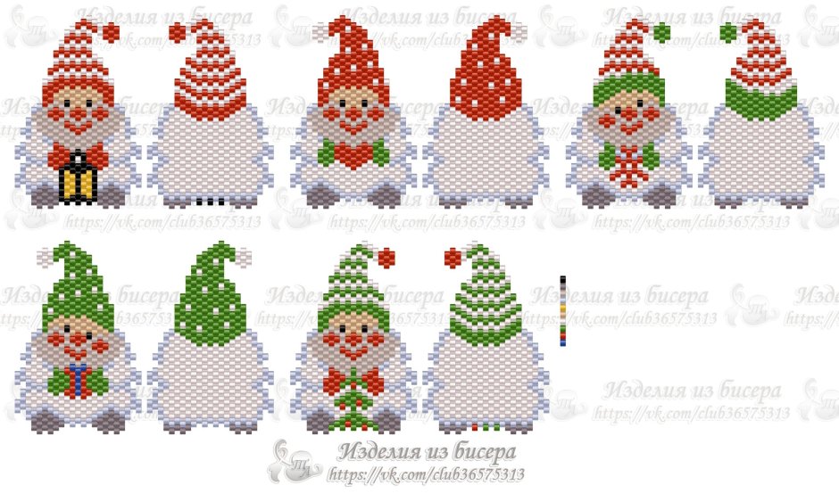 Новогодние схемы для бисера
