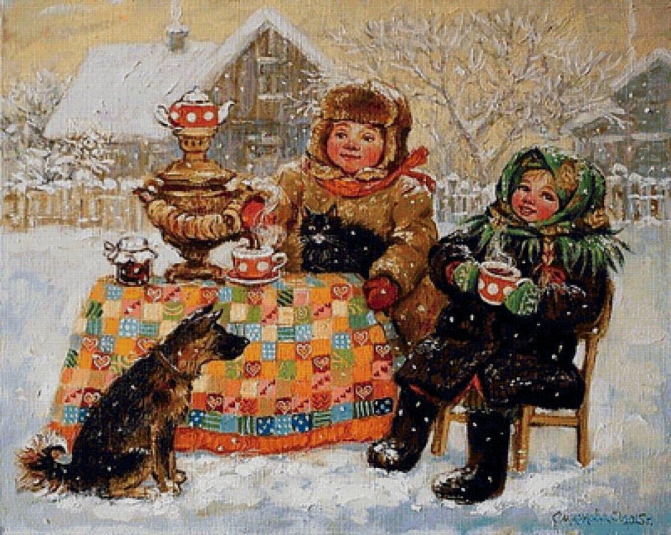 Вышивка Масленица золотое Руно