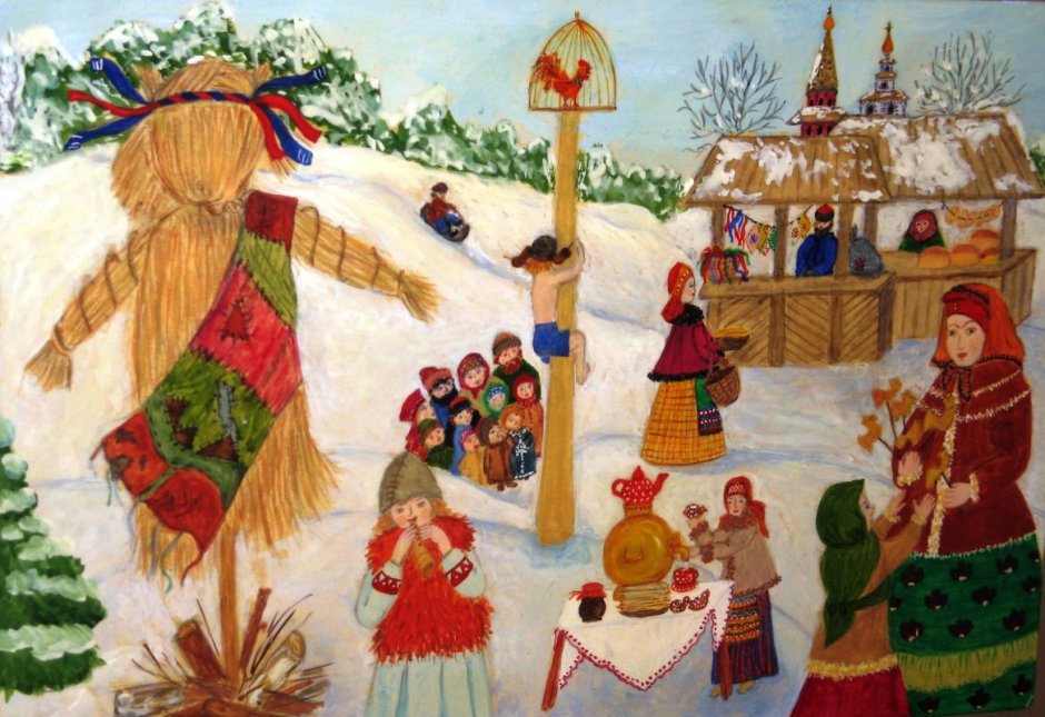 Масленица живопись