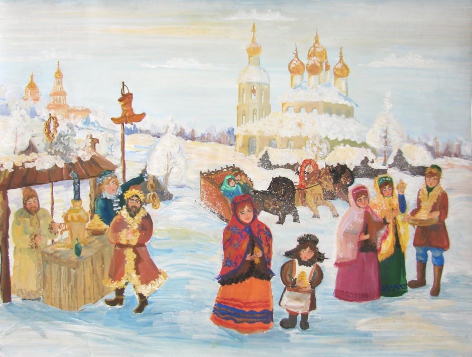Блины в живописи