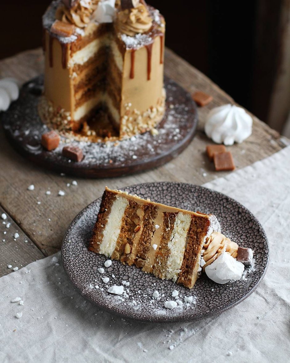 Ореховый karamelnyj Tart