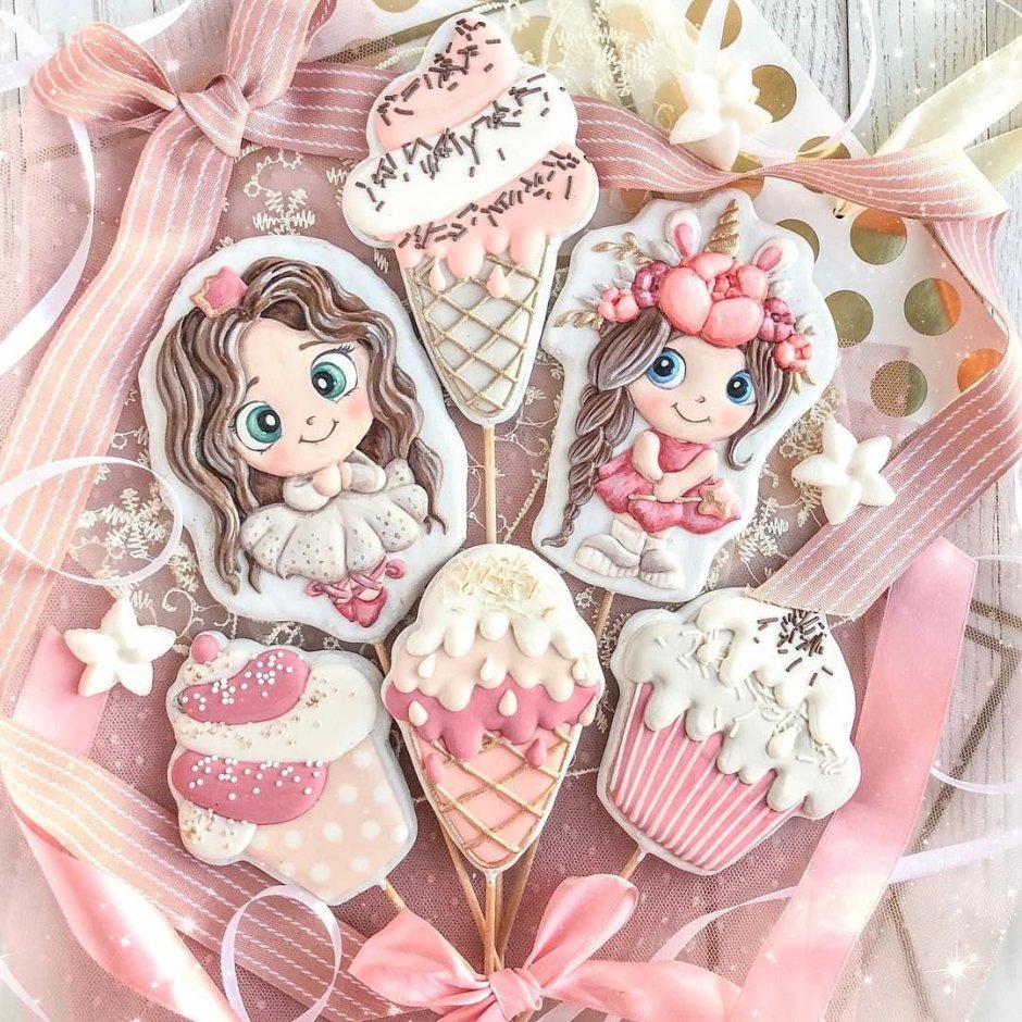 Торт с пряниками для девочки