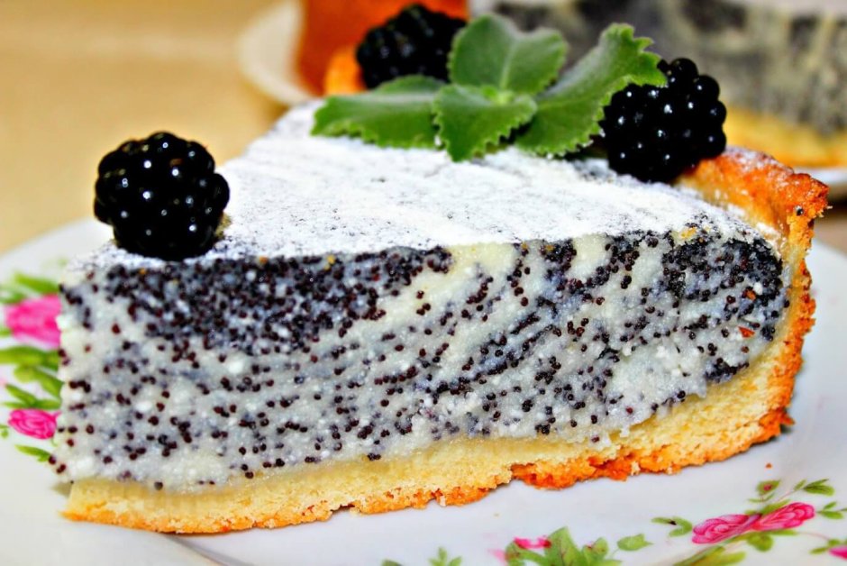 Торт маковый бисквит лимонный курд