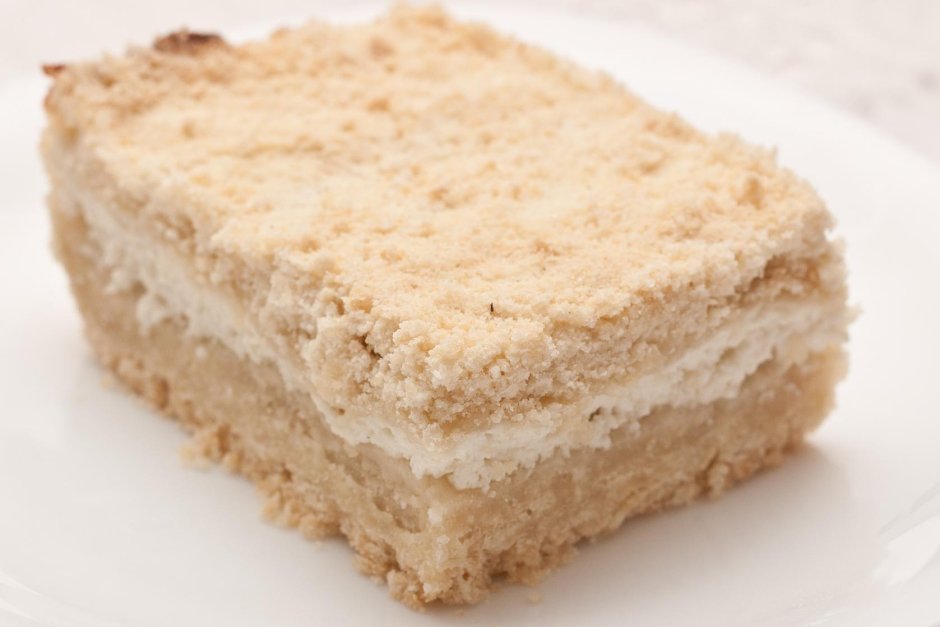 Пирог с творогом и ананасами