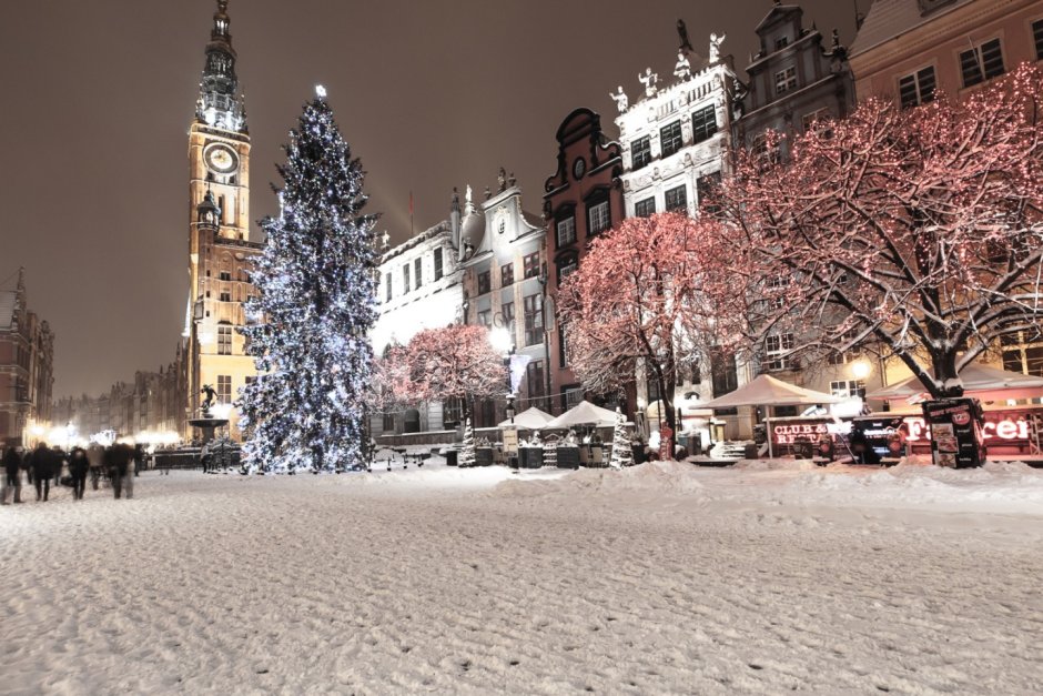 Польша Gdansk zima