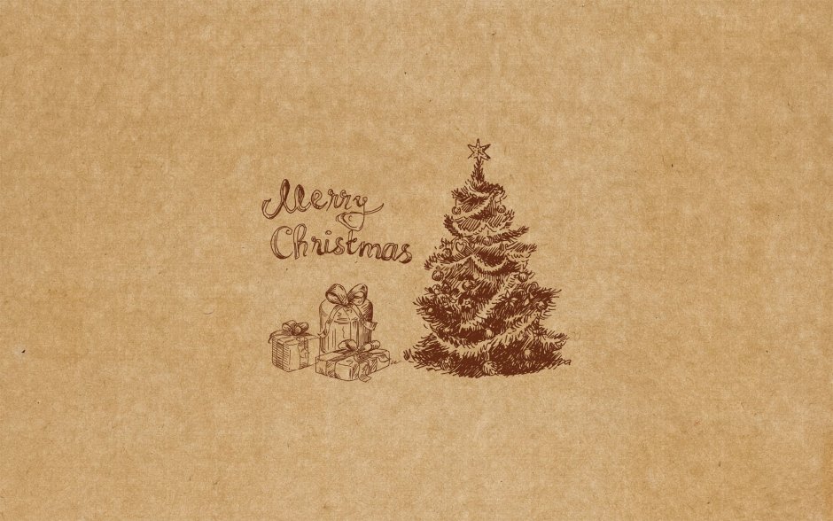 Merry Christmas на черном фоне