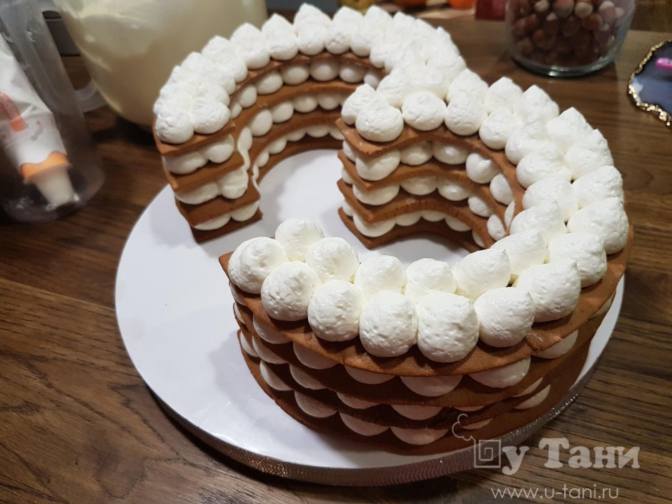 Торт сердце медовые коржи