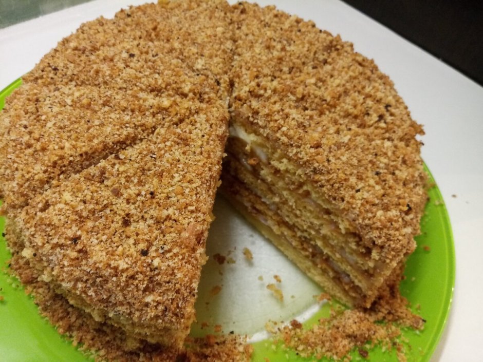 Медовый торт с грецкими орехами