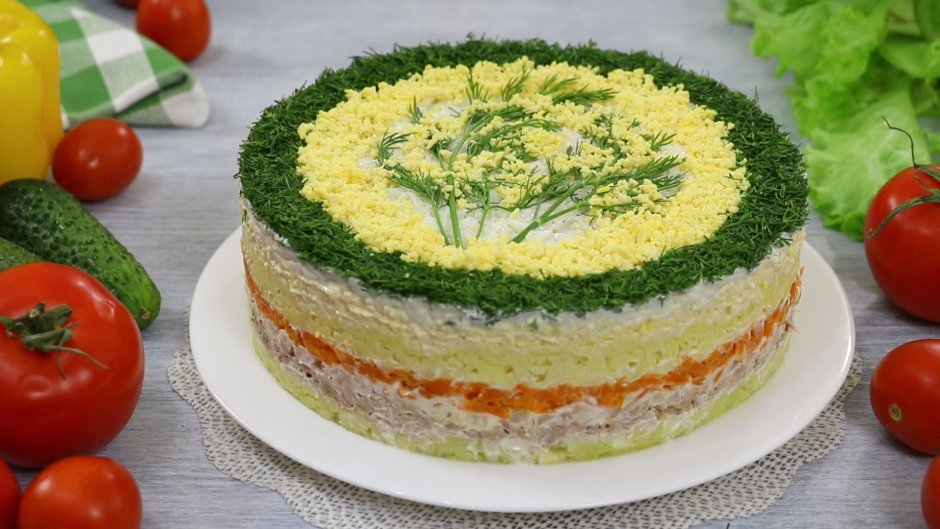 Салат слоёный Печёнкин