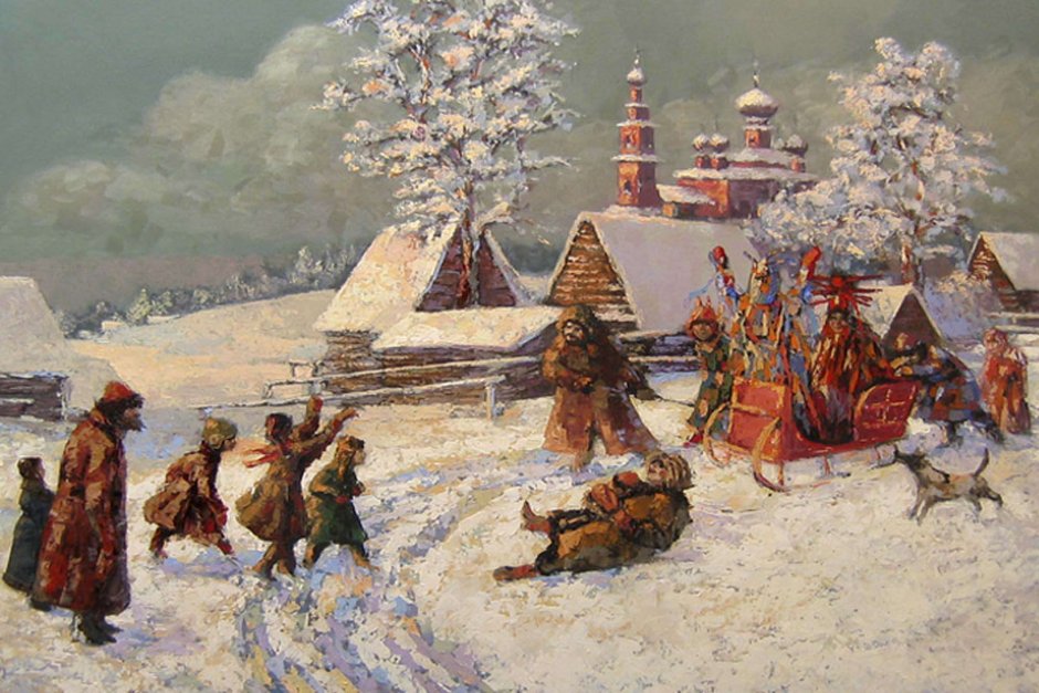 Художник Константин Коровин святочные гуляния