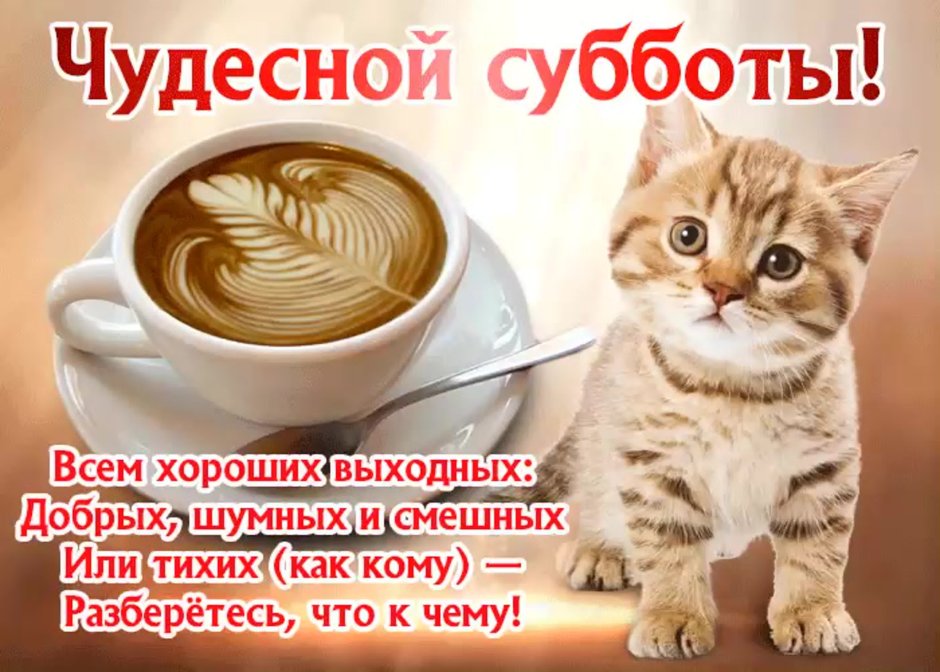 Хорошей субботы и отличного настроения