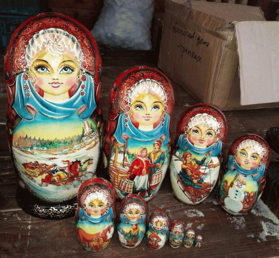 Акварельная Матрешка