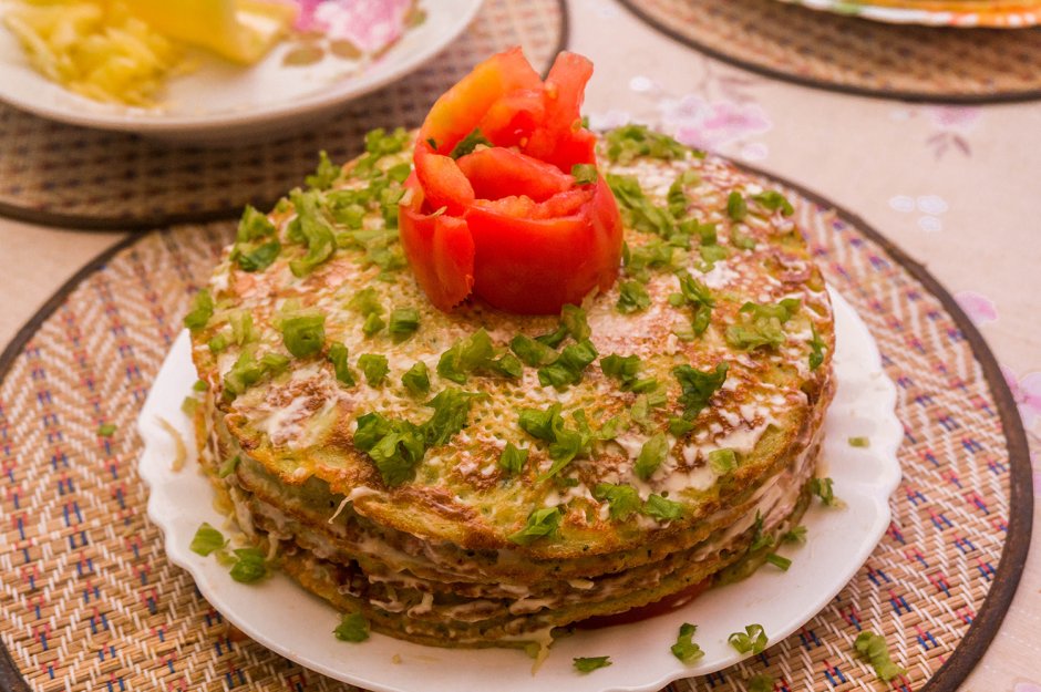 Кабачковый торт с сыром