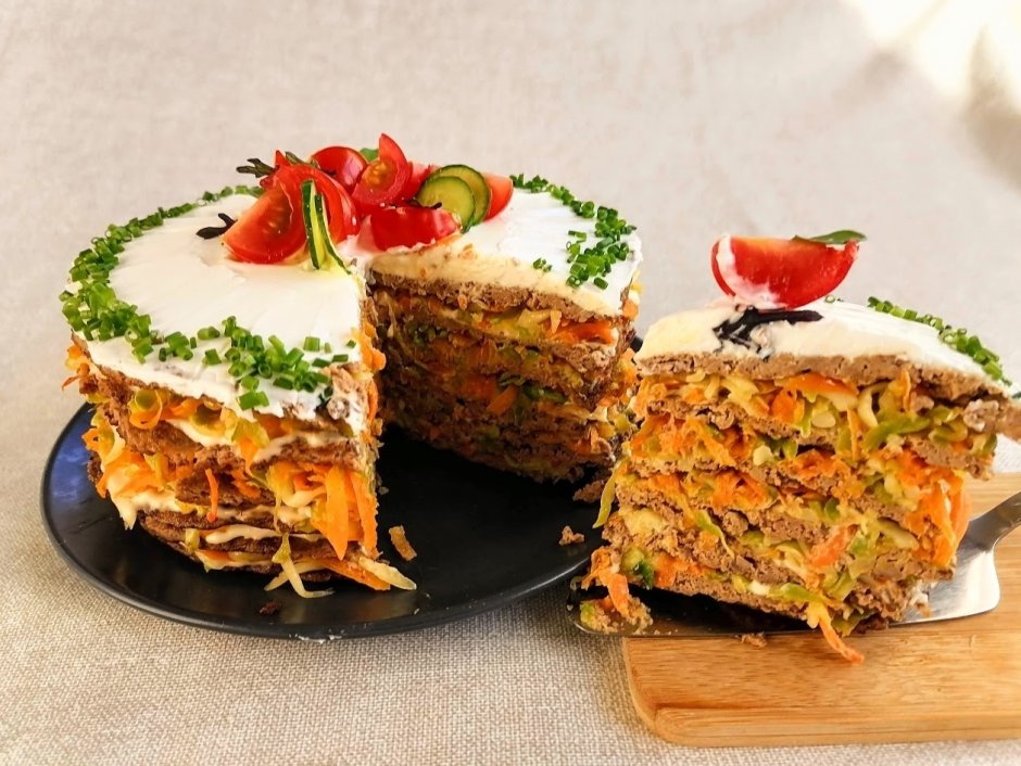 Кабачковый торт в мультиварке
