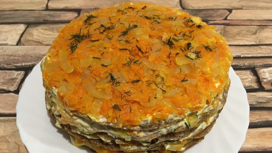 Кабачковый закусочный торт