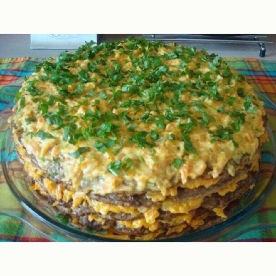 Кабачковый закусочный торт