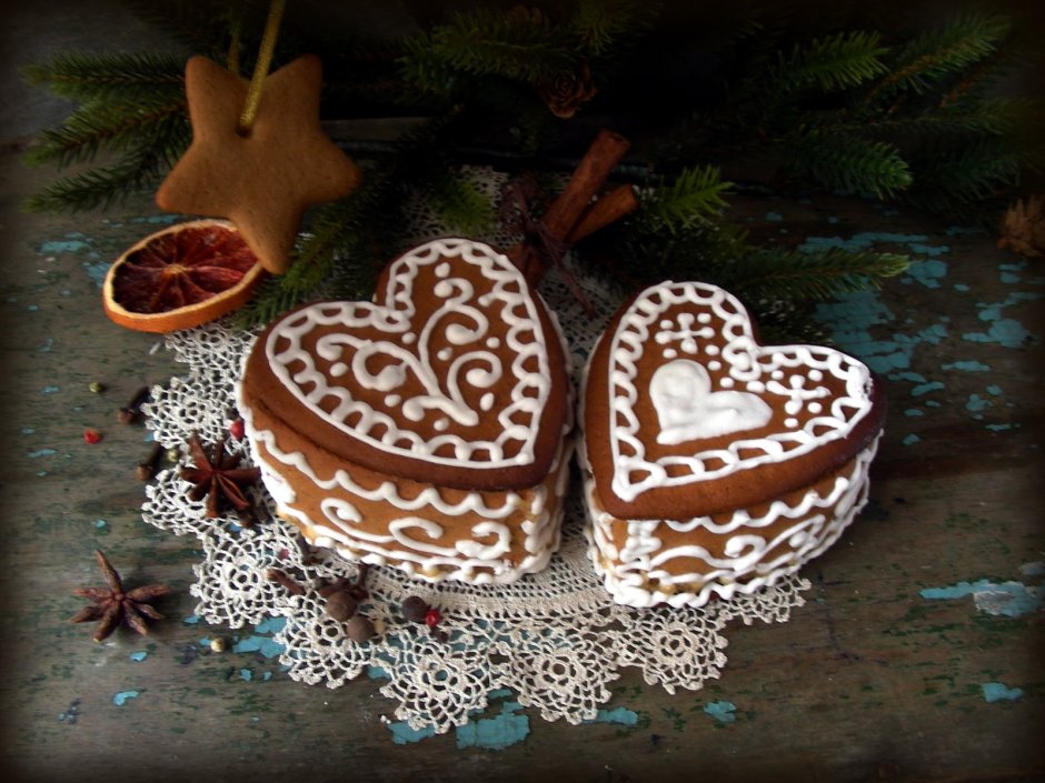 Пряничная шкатулка Лаванда
