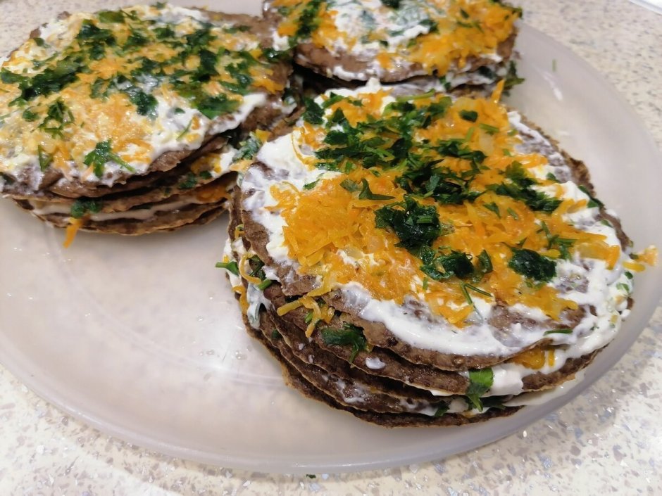 Печеночный торт закусочный