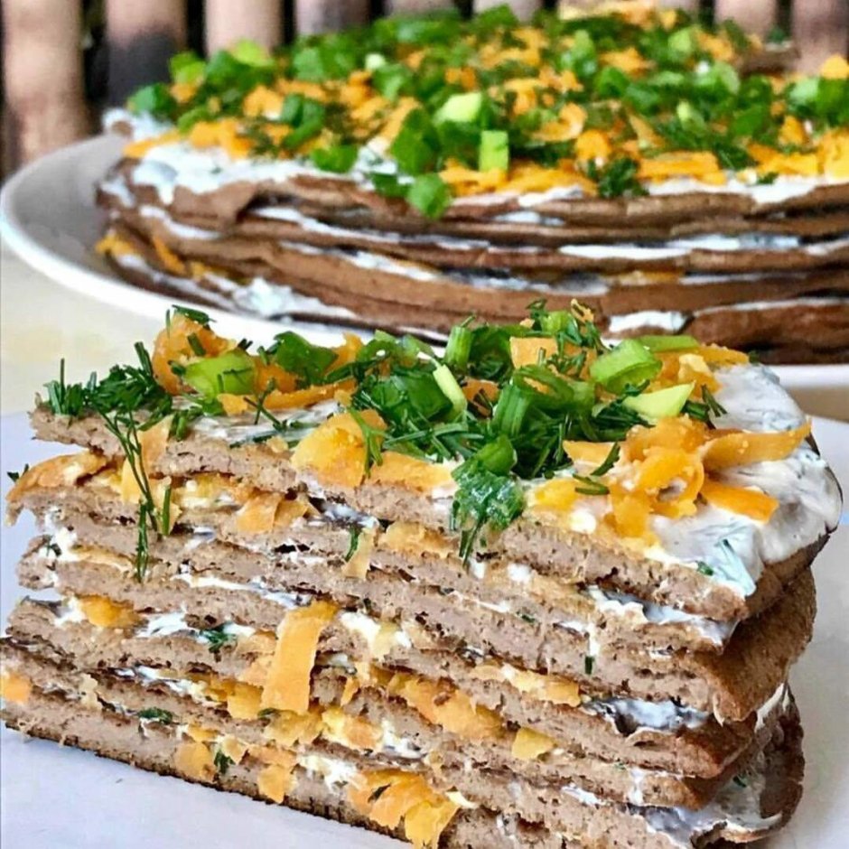 Печеночный тортик квадратный
