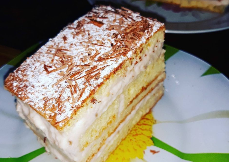 Торт без выпечки с желатином и фруктами
