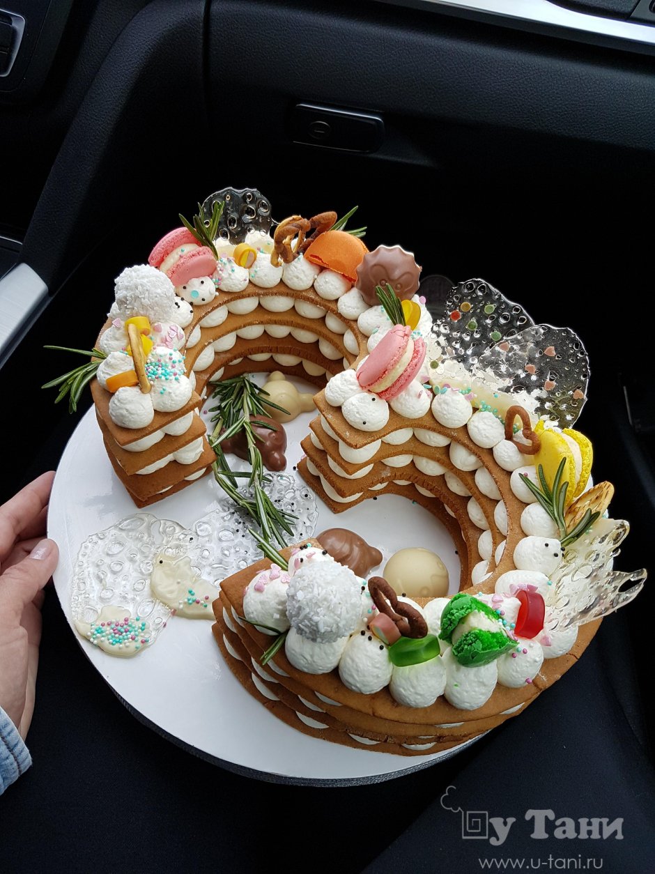 Торт цифра украшение