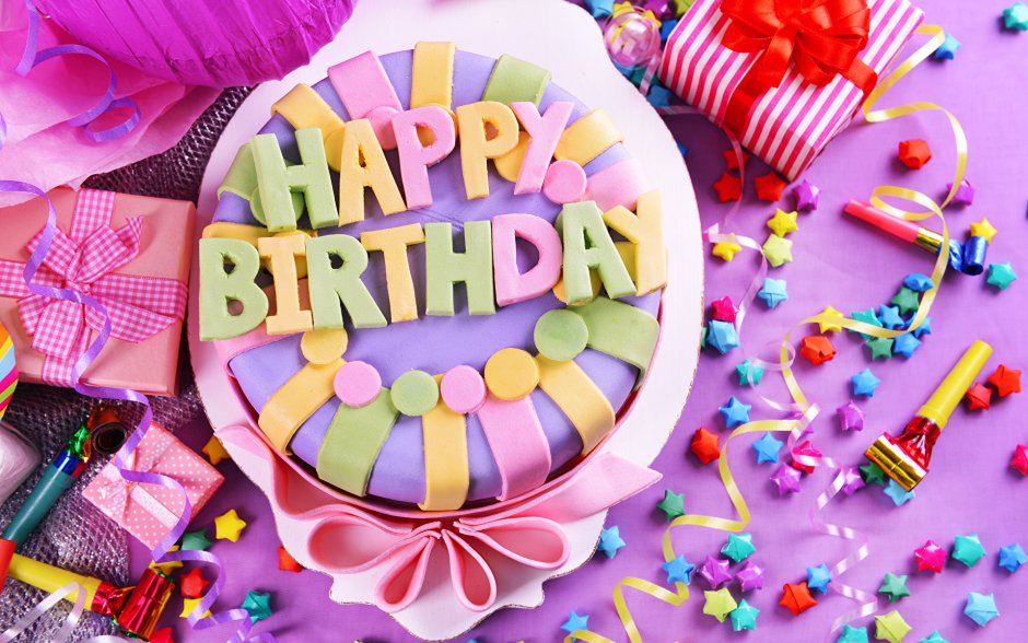 Happy Birthday стильные открытки