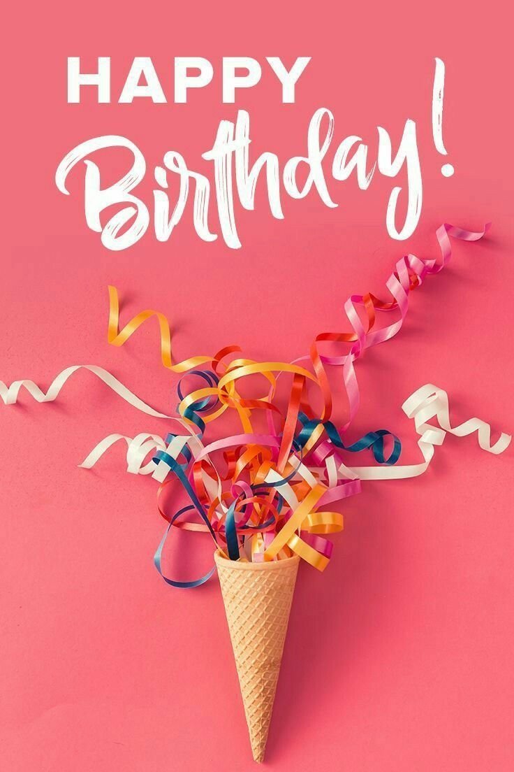 Открытка с днём рождения Happy Birthday