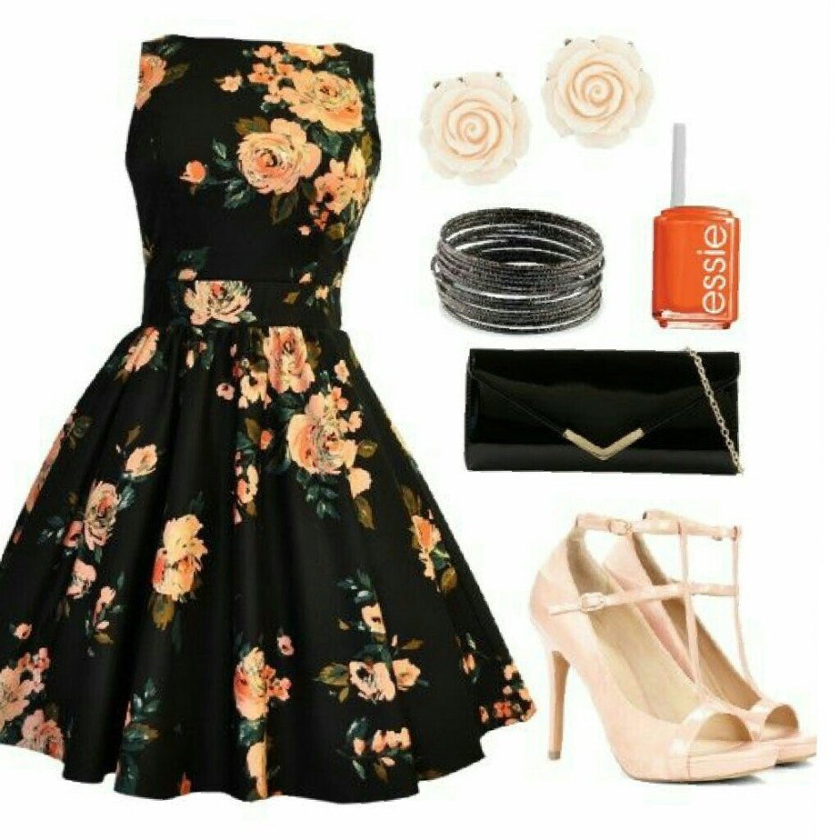 Polyvore outfits платья короткие